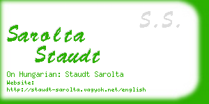 sarolta staudt business card